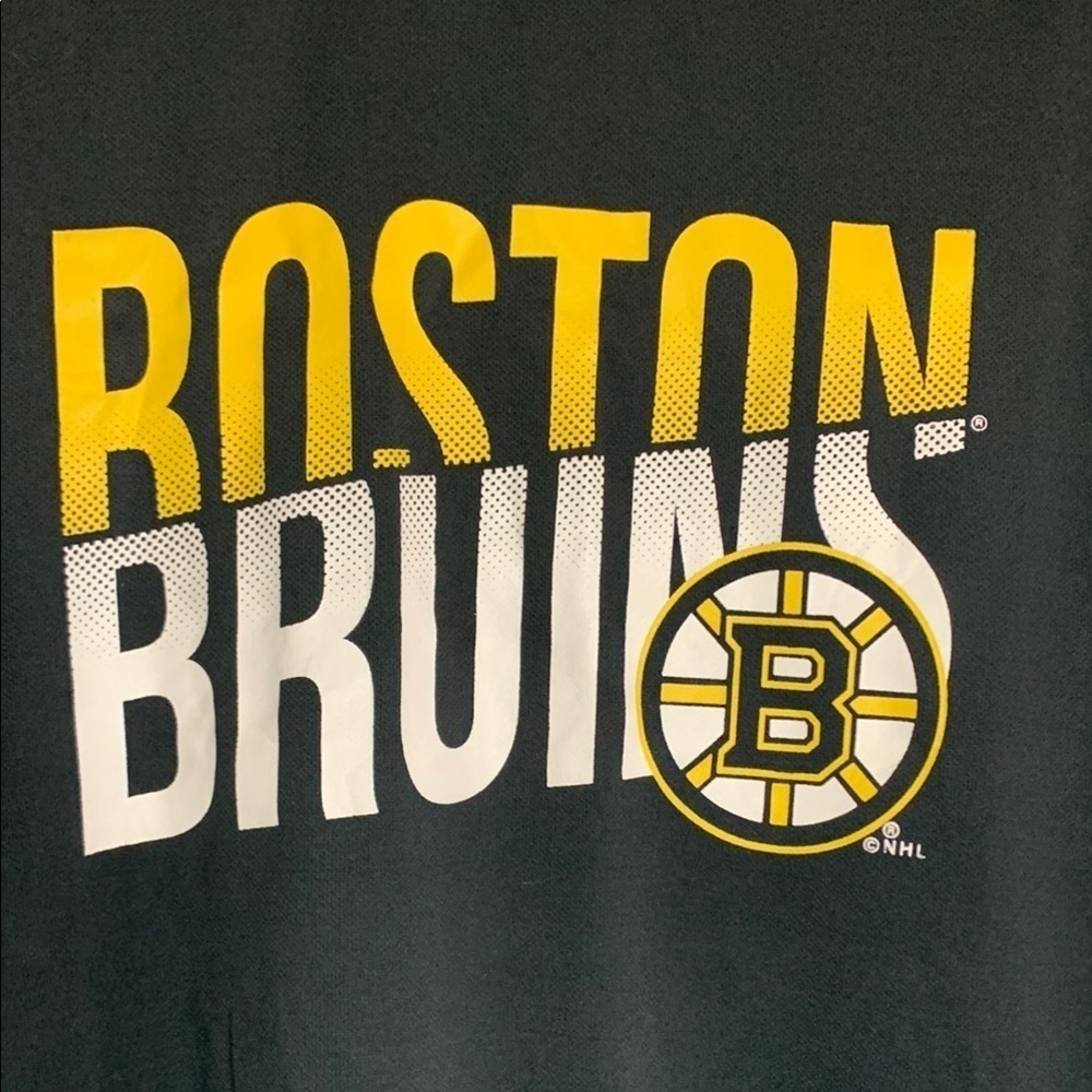 NHL BOSTON BRUINS Black and Yellow Short Sleeve Tee - Picture 2 of 8